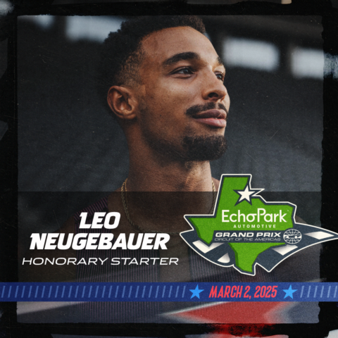 World’s top decathlete Leo Neugebauer will be Honorary Starter for Sunday’s NASCAR Cup Series EchoPark Automotive Grand Prix at Circuit of The Americas in Austin, Texas.