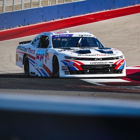 Connor Zilisch powers his No. 88 JR Motorsports Chevrolet to the pole position for Saturday’s NASCAR Xfinity Series Focused Health 250 at Circuit of The Americas in Austin, Texas.